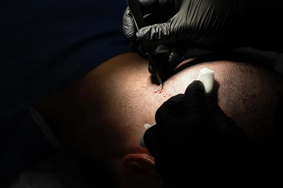 estrazione unità follicolari-trapianto capelli